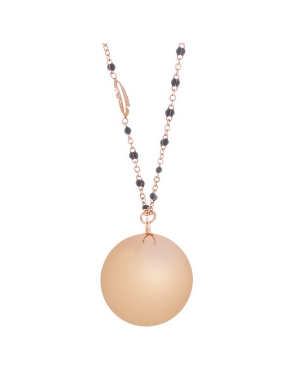 Bola de grossesse FINE- PERLE Bola rose chaîne rose perle grise