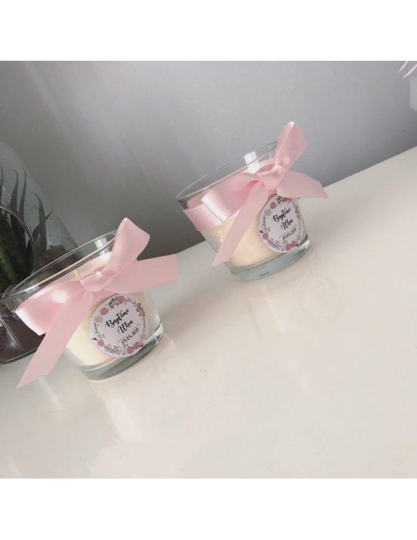 Grande bougie personnalisée: cadeau parrain/ marraine