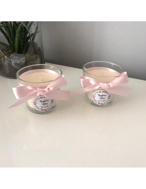 Grande bougie personnalisée: cadeau parrain/ marraine