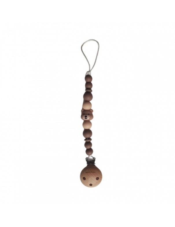 Attache tétine BEAR marron