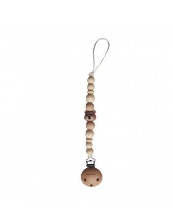 Attache tétine BEAR beige