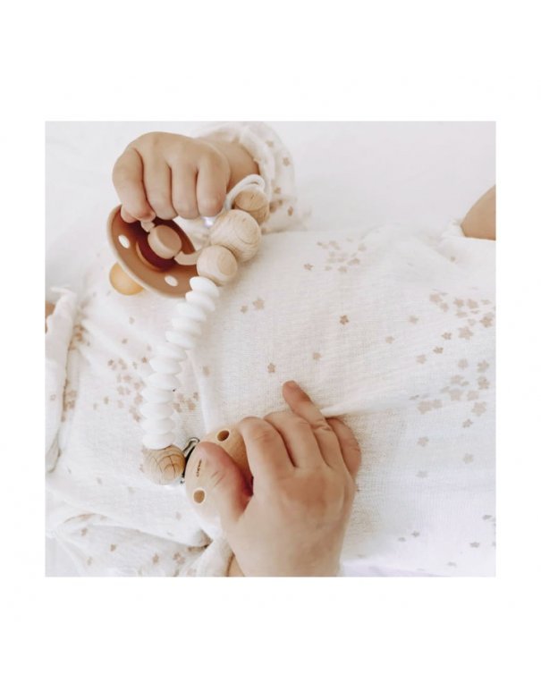 Attache tétine lentille