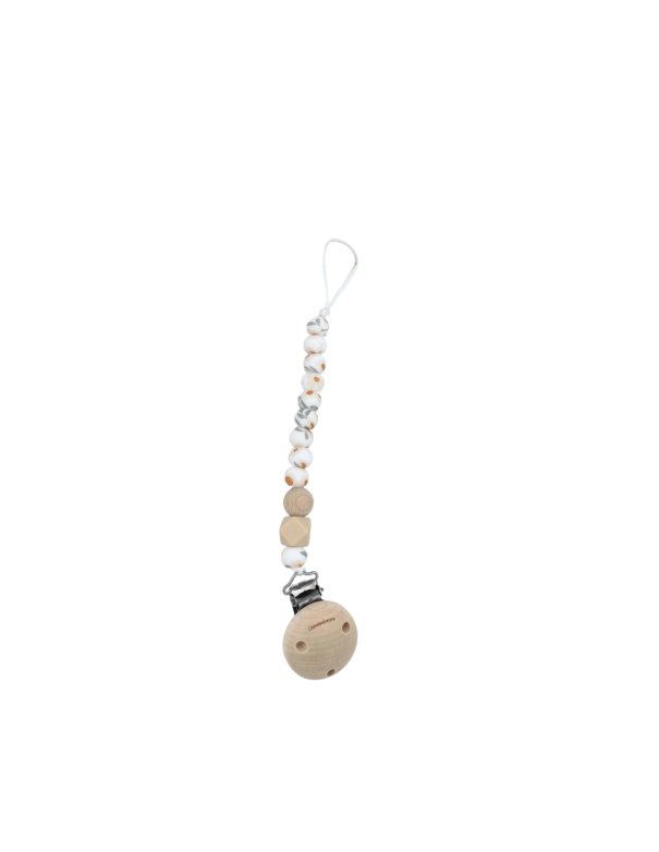 Attache tétine MON FLEUR blanc