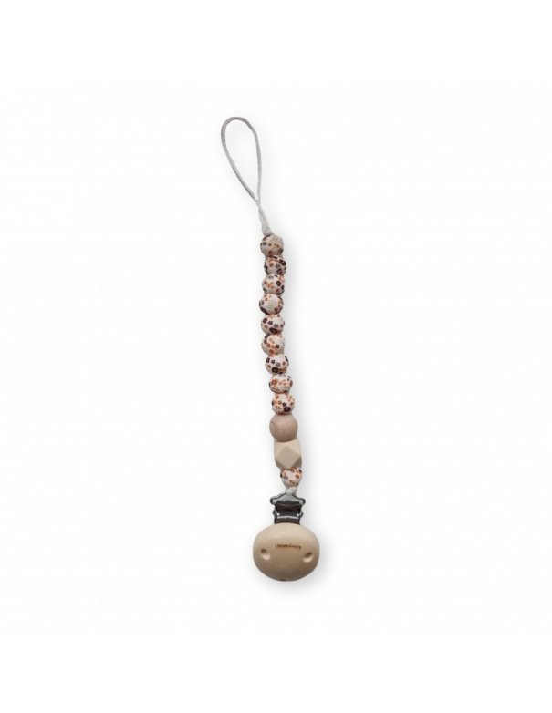 Attache tétine MON FLEUR brown