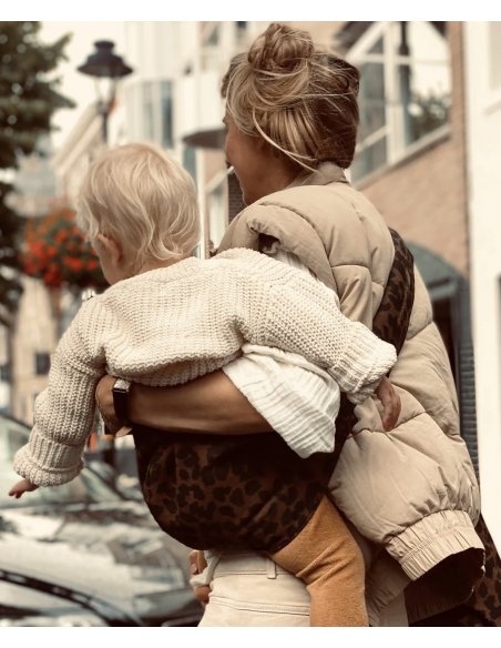 Porte bébé léopard marron
