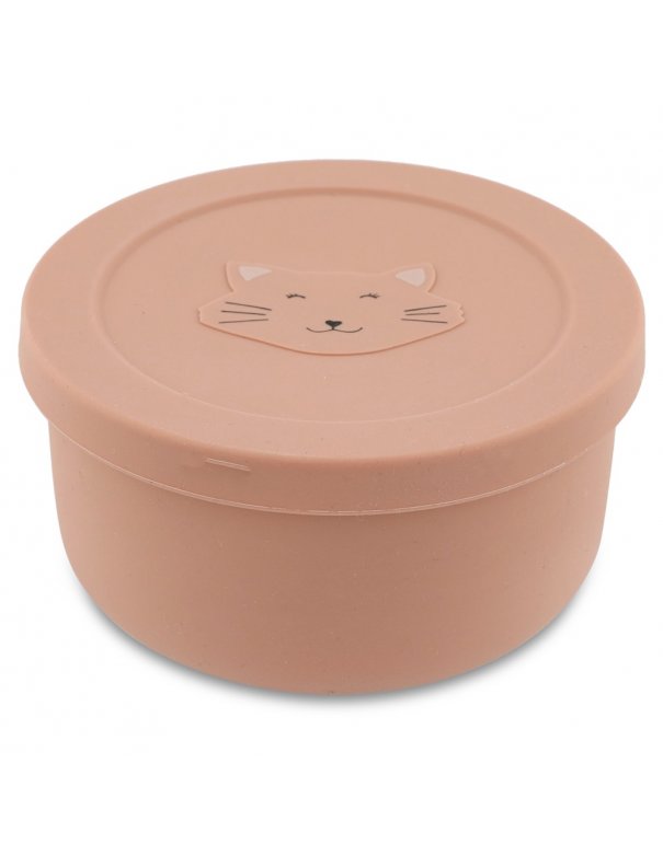 Pot à snack en silicone avec couvercle - Mme Chat