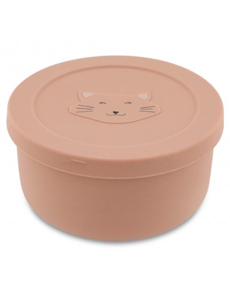 Pot à snack en silicone avec couvercle - Mme Chat