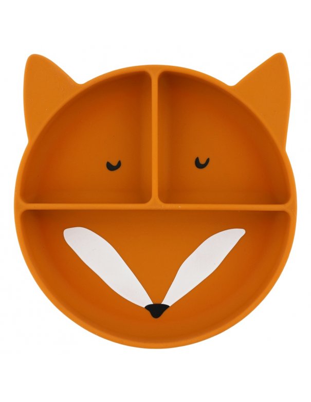 Assiette avec ventouse en silicone et compartiments - M.Renard