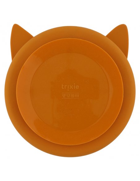 Assiette avec ventouse en silicone et compartiments - M.Renard