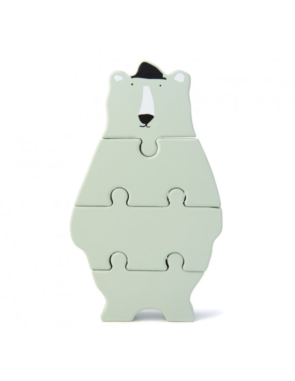 Puzzle formes animaux en bois - Mr. Polar Bear