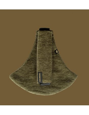 Porte bébé Wildride en velours côtelé vert olive