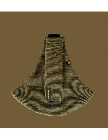 Porte bébé Wildride en velours côtelé vert olive