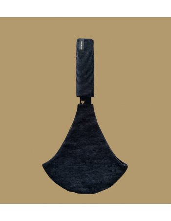 Porte bébé Wildride en velours côtelé noir 2