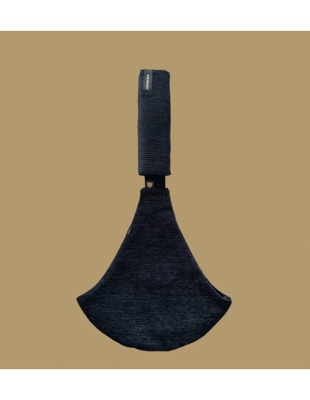 Porte bébé Wildride en velours côtelé noir