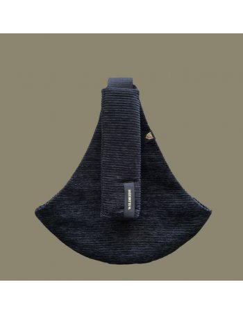 Porte bébé Wildride en velours côtelé noir