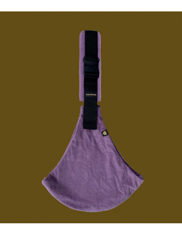 Porte bébé Wildride en velours côtelé lilas