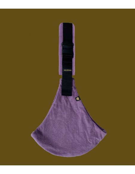 Porte bébé Wildride en velours côtelé lilas