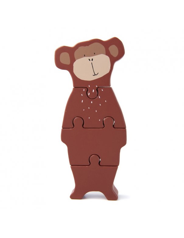 Puzzle formes animaux en bois - Mr. Monkey