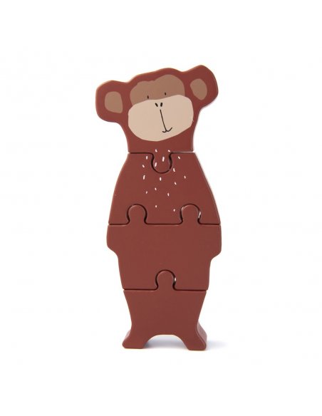 Puzzle formes animaux en bois - Mr. Monkey