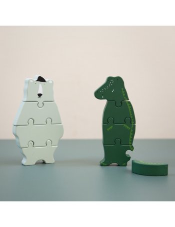 Puzzle formes animaux en bois - Mr. Crocodile 2