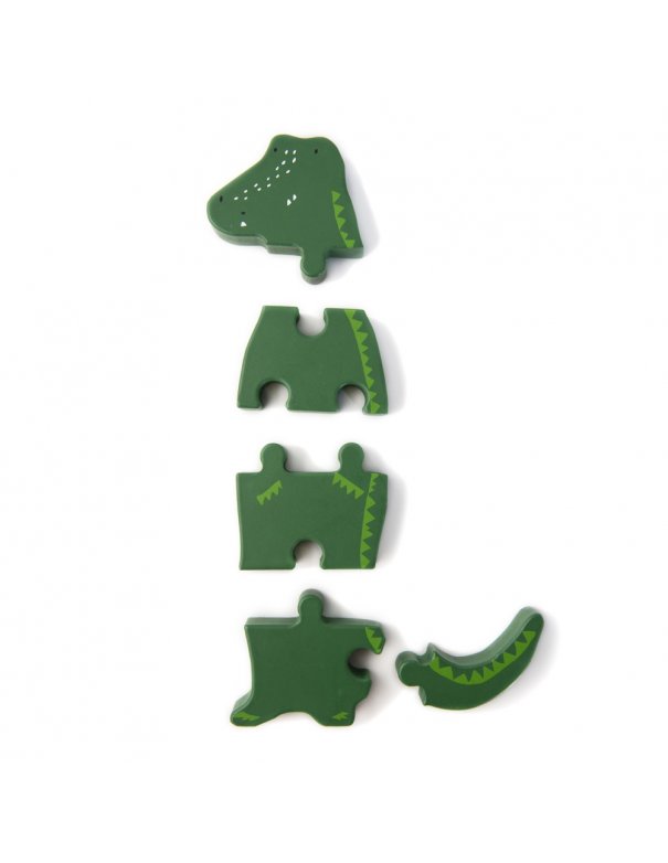 Puzzle formes animaux en bois - Mr. Crocodile