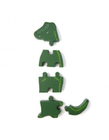 Puzzle formes animaux en bois - Mr. Crocodile