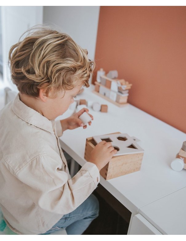 Boîte à forme en bois Nougat  olive-...