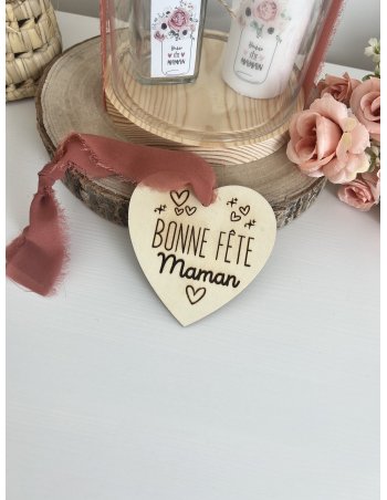 Carte coeur en bois personnalisé - fête des mamans 2