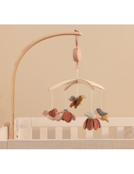 Mobile musical en bois Flowers & Butterflies