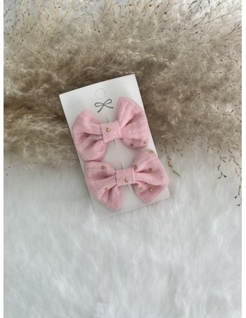 Barrette à cheveux noeud pois gold 2