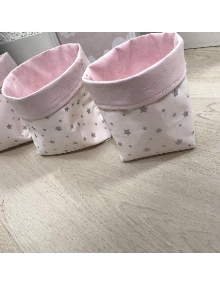 Lot de 3 panières de rangement en tissu Lot de 3 panières de rangement en tissu