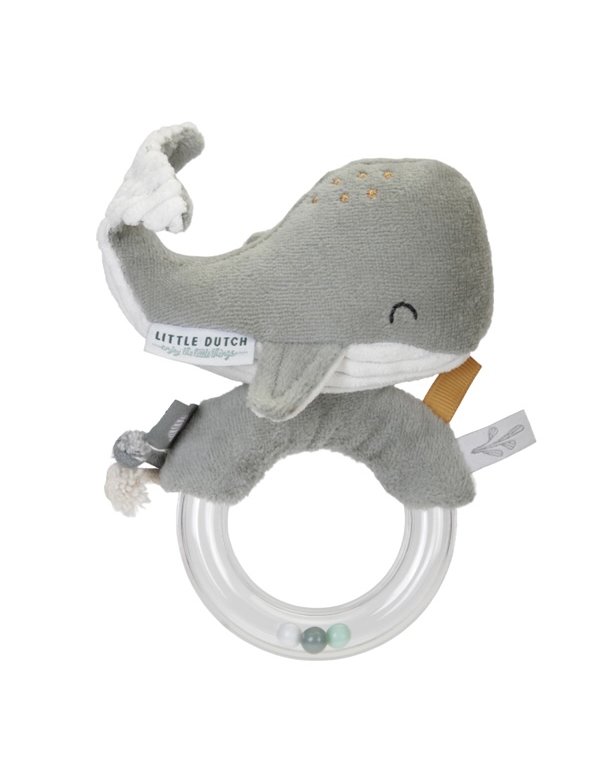 Anneau hochet baleine Ocean mint