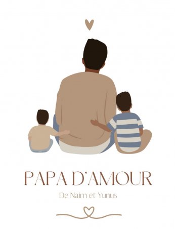 Affiche personnalisée PAPA D'AMOUR