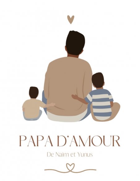 Affiche personnalisée PAPA D'AMOUR Affiche personnalisée PAPA D'AMOUR