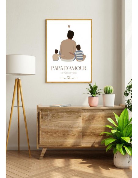 Affiche personnalisée PAPA D'AMOUR Affiche personnalisée PAPA D'AMOUR