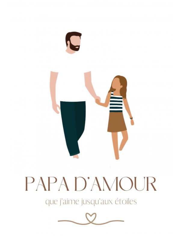 Affiche personnalisée PAPA D'AMOUR Affiche personnalisée PAPA D'AMOUR