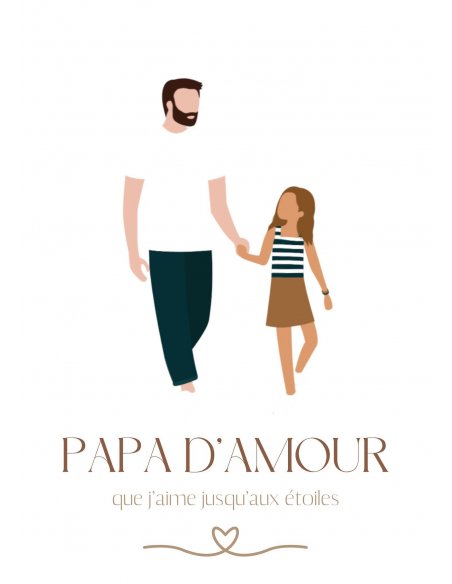 Affiche personnalisée PAPA D'AMOUR Affiche personnalisée PAPA D'AMOUR