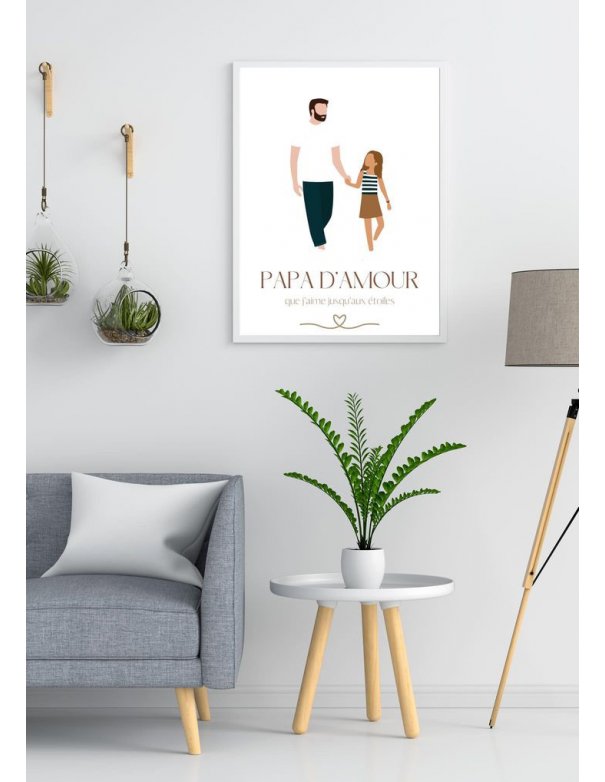 Affiche personnalisée PAPA D'AMOUR Affiche personnalisée PAPA D'AMOUR