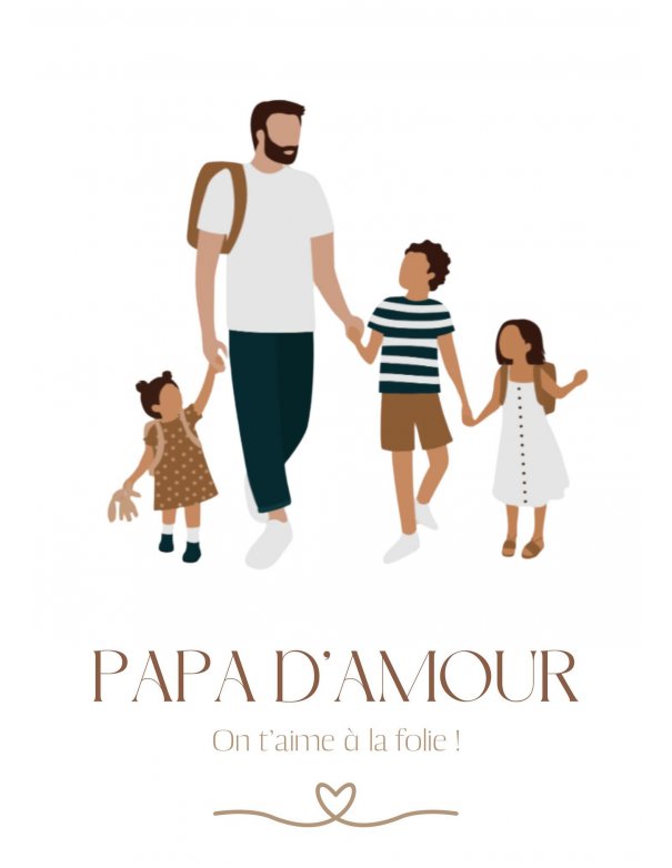 Affiche personnalisée PAPA D'AMOUR Affiche personnalisée PAPA D'AMOUR