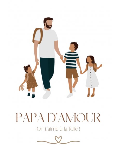 Affiche personnalisée PAPA D'AMOUR Affiche personnalisée PAPA D'AMOUR