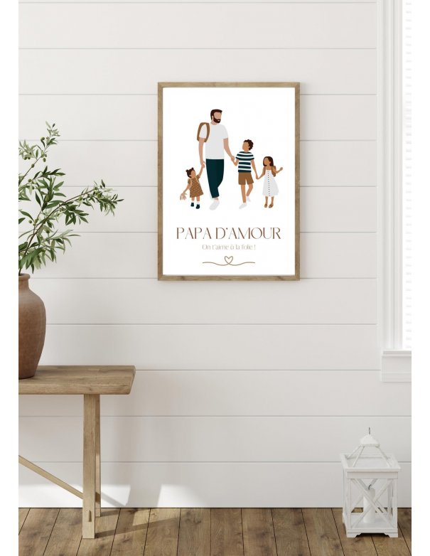 Affiche personnalisée PAPA D'AMOUR Affiche personnalisée PAPA D'AMOUR