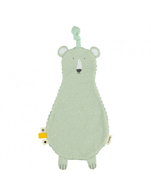 Doudou plat attache-sucette - Mr. Polar Bear