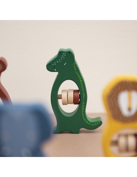 Hochet en bois - Mr. Crocodile