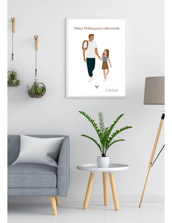 Affiche Merci Maître/Maîtresse personnalisée