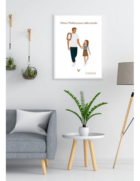 Affiche Merci Maître/Maîtresse personnalisée Affiche Merci Maître/Maîtresse personnalisée