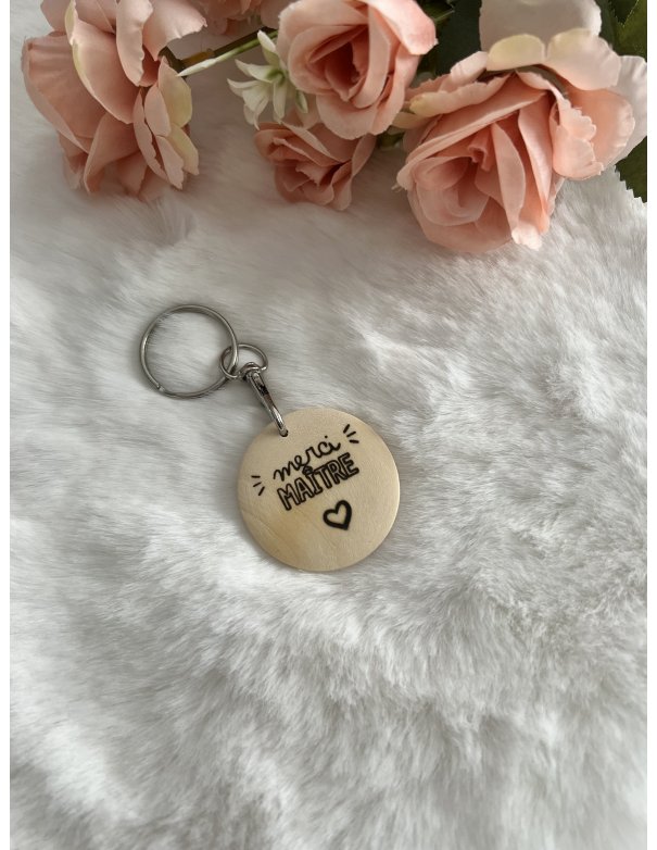 Porte clé personnalisé MERCI Maître / Maîtresse Porte clé personnalisé MERCI Maître / Maîtresse