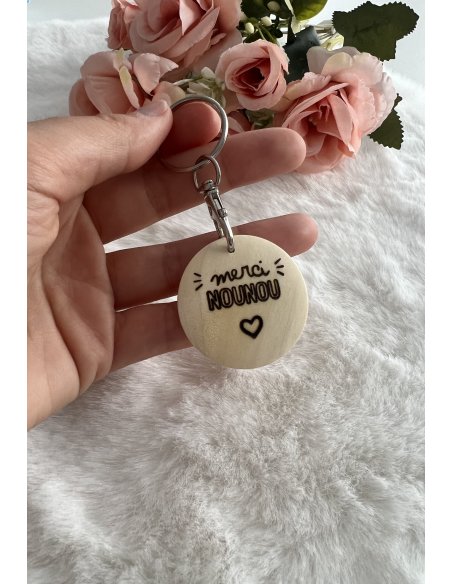 Porte clé personnalisé MERCI Nounou