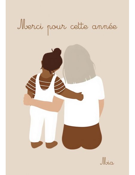 Affiche personnalisée Merci Nounou Affiche personnalisée Merci Nounou