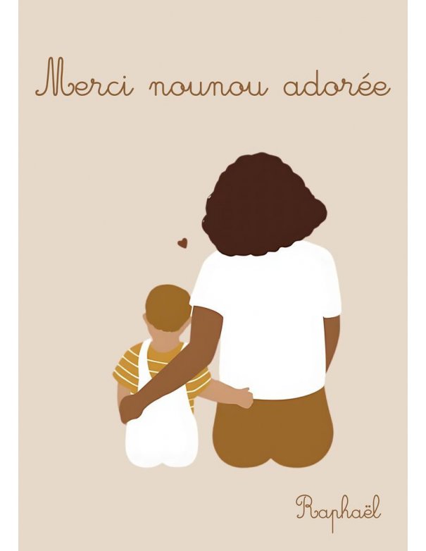 Affiche personnalisée Merci Nounou Affiche personnalisée Merci Nounou