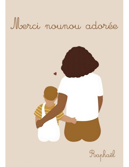 Affiche personnalisée Merci Nounou Affiche personnalisée Merci Nounou